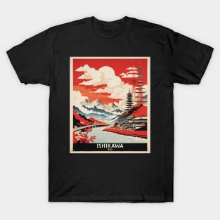 Ishikawa Japan Travel Vintage Tourism Poster T-Shirt